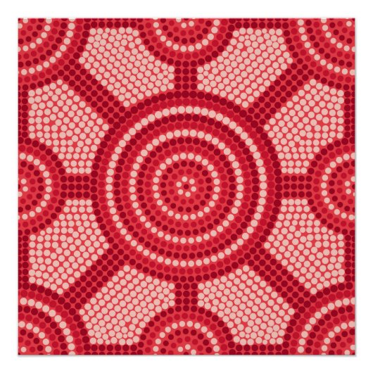 Poster Aboriginal dot painting (Devant)