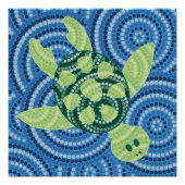 Poster Aboriginal turtle (Devant)