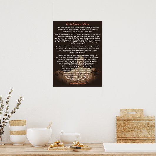 Poster Abraham Lincoln - Adresse Gettysburg (Cuisine)