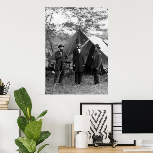 Poster Abraham Lincoln Allan Pinkerton John A. McClernand (Bureau à domicile)