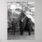 Poster Abraham Lincoln Allan Pinkerton John A. McClernand (Devant)