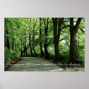 Poster Abraham Lincoln Citation de caractère