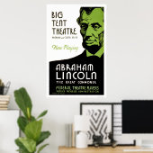Poster Abraham Lincoln Drama 1936 WPA (Bureau à domicile)