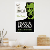 Poster Abraham Lincoln Drama 1936 WPA (Cuisine)