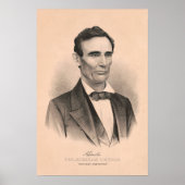 Poster Abraham Lincoln Élu Président 1860 Lithographie (Devant)