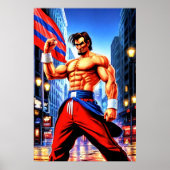 Poster Abraham Lincoln en tant que combattant | AI Art Po (Devant)