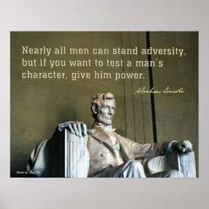 Poster Abraham Lincoln et le personnage d'un homme