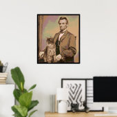 Poster Abraham Lincoln et son chat "Dixie" (Bureau à domicile)
