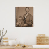 Poster Abraham Lincoln et son chat Gloria (Cuisine)