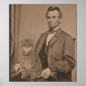 Poster Abraham Lincoln et son chat Gloria (Devant)