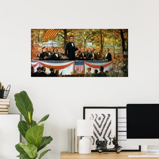 Poster Abraham Lincoln et Stephen A. Douglas (Bureau à domicile)