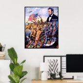 Poster Abraham Lincoln Fils Véritables De La Liberté (Bureau à domicile)
