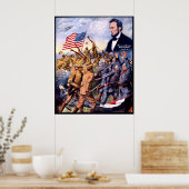 Poster Abraham Lincoln Fils Véritables De La Liberté (Cuisine)