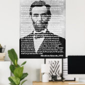 Poster Abraham Lincoln Gettysburg Adresse Portrait (Bureau à domicile)