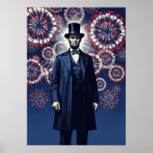 Poster Abraham Lincoln patriotique (Devant)