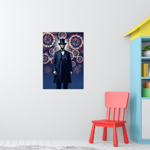 Poster Abraham Lincoln patriotique