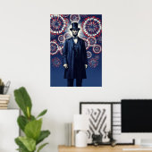 Poster Abraham Lincoln patriotique (Bureau à domicile)