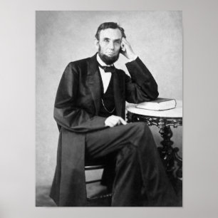 Poster Abraham Lincoln Portrait assis