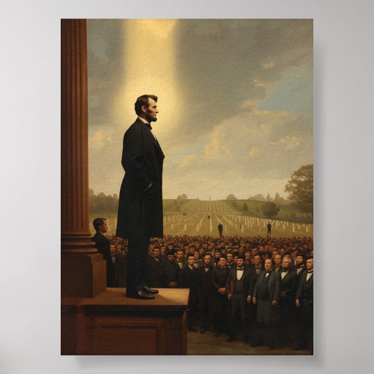 Poster Abraham Lincoln prononce l'adresse de Gettysburg (Devant)