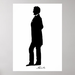 Poster Abraham Lincoln Silhouette