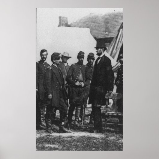Poster Abraham Lincoln sur le champ de bataille à Antieta (Devant)