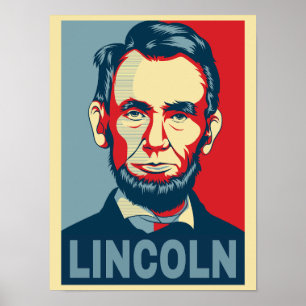 Poster Abraham Lincoln USA Président Hope Style