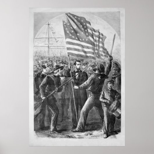 Poster Abraham Lincoln Vintage Artwork (Devant)