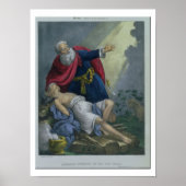 Poster Abraham Offrant Son Fils Isaac, d'une Bible pr (Devant)