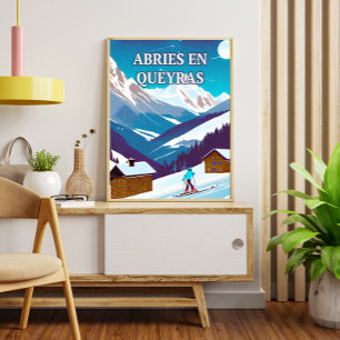 Poster Abriès-en-Queyras : Refuge d'Hiver, Authenticité 