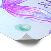 Poster Abrite l'affiche de fête d'anniversaire de la sirè (Coin)