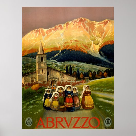 Poster Abruzzo Italië (Voorkant)