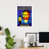 Poster Absente Absinthe Van Gogh Parodie Vintage (Bureau à domicile)
