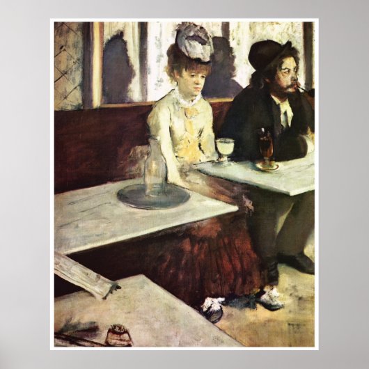 Poster Absinthe, 1876 - Edgar Degas (Devant)