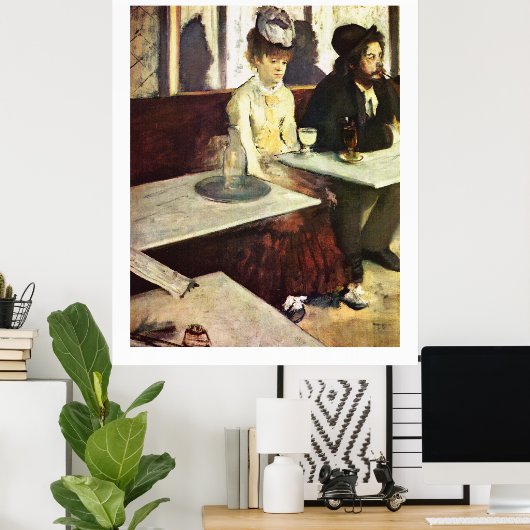 Poster Absinthe Drinker par Edgar Degas (Bureau à domicile)