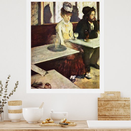Poster Absinthe Drinker par Edgar Degas (Cuisine)
