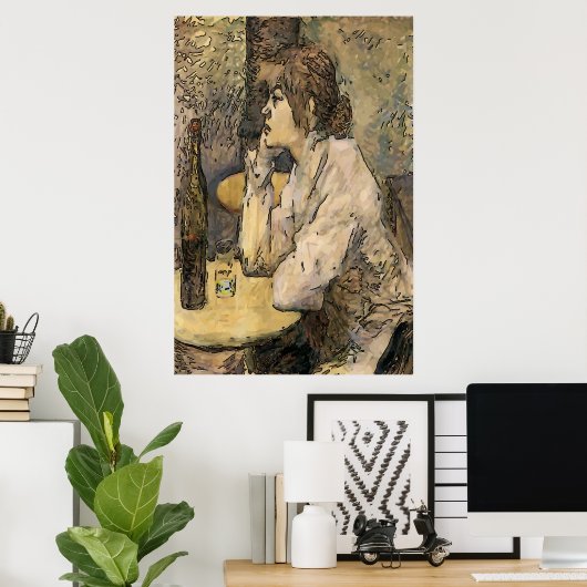 Poster Absinthe Drinker, Quartier Français (Bureau à domicile)