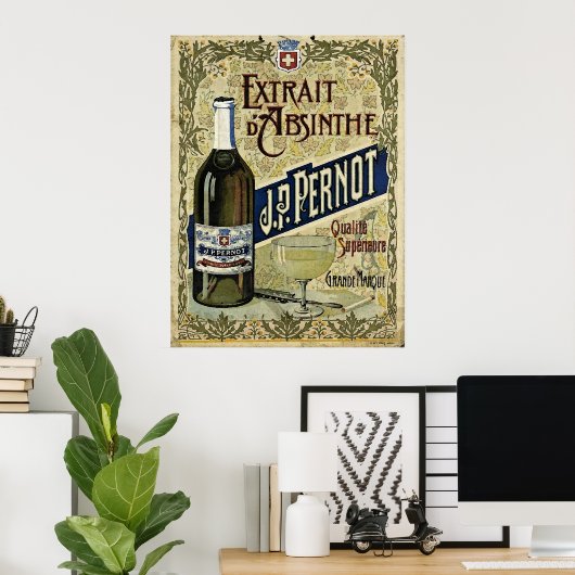 Poster Absinthe Extrait J.P.Pernot (Bureau à domicile)