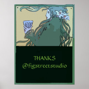 Poster Absinthe Green Fairy, edit text