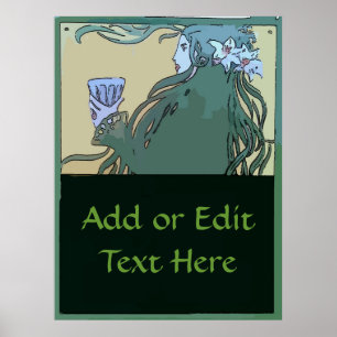 Poster Absinthe Green Fairy, modifier le texte