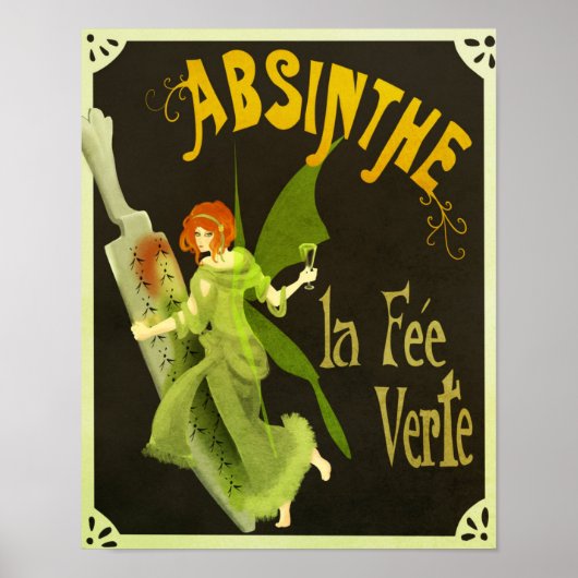 Poster Absinthe la Fee Verte (Devant)
