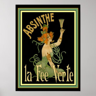 Poster Absinthe La Fee Verte 12 x 16 Print