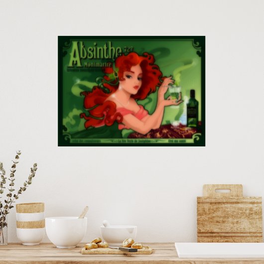 Poster Absinthe Montmartre (Cuisine)