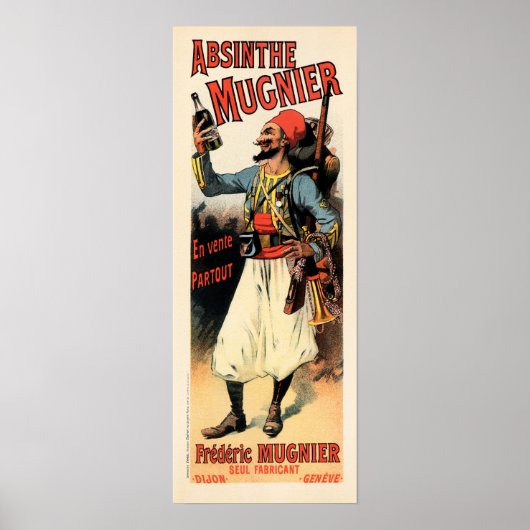 Poster ABSINTHE MUGNIER 1895 par Lucien Lefevre Publicité (Devant)
