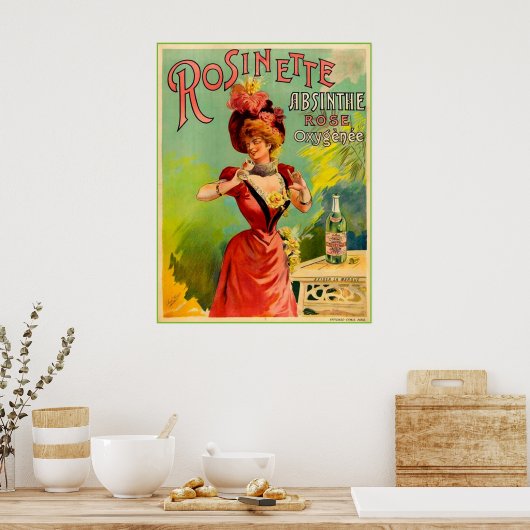 Poster Absinthe Rosinette (Cuisine)