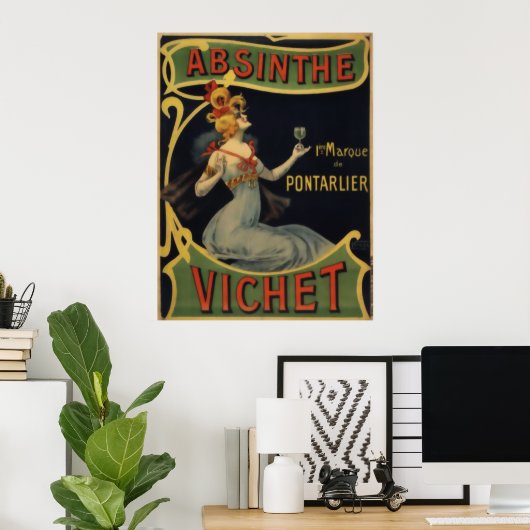 Poster Absinthe Vichet (Bureau à domicile)