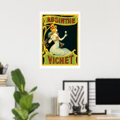 Poster Absinthe Vichet, modern art nouveau (Bureau à domicile)