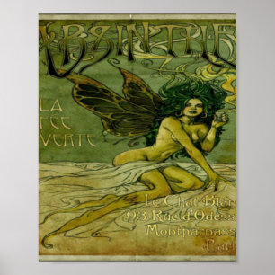 Poster Absinthe Vintage Green Fairy