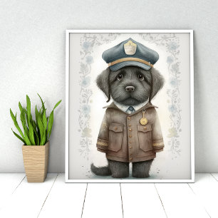 Poster Absolument adorable : joli policier canin