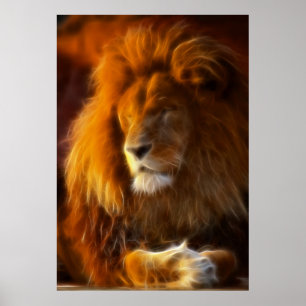 Poster Absorbant le Sun, roi du lion de jungle II