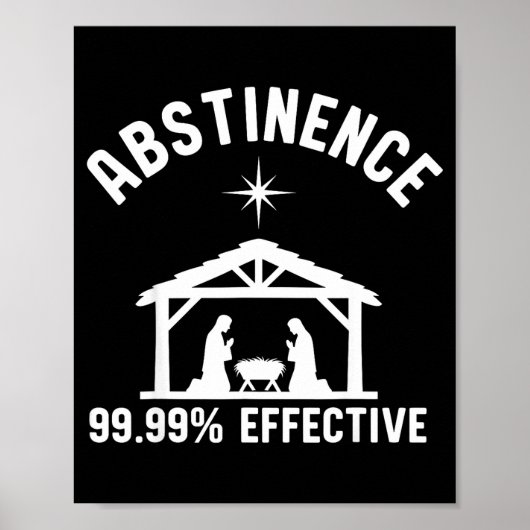 Poster Abstinence 99.99 Percent Effective Nativity Christ (Devant)